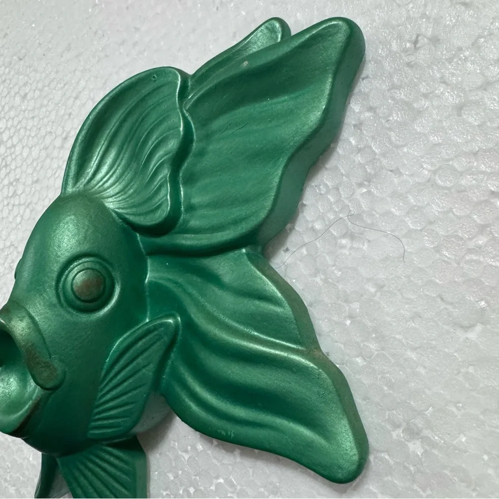 MCM Vintage 1964 Miller Studio Chalkware Fish Hanging Wall Plaques Plaster Set